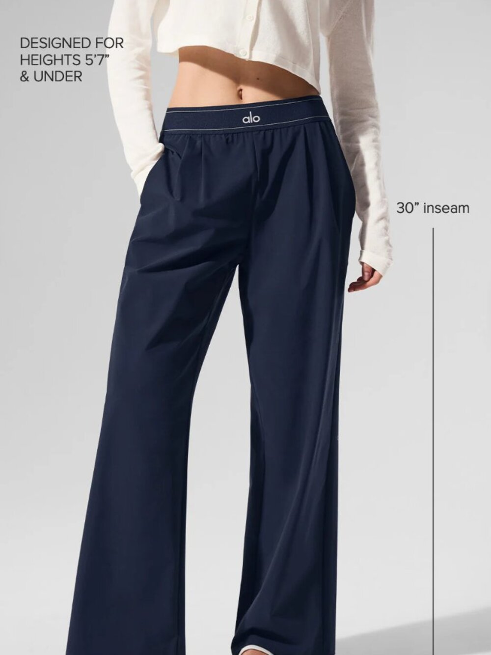 Brand new Alo Yoga Suit Up Trouser Navy Regular 30-inch - Picture 13 of 14